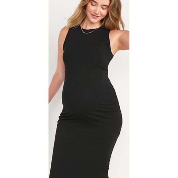 Maternity 2-Pack Jersey-Knit Bodycon Dresses Size Large black Old Navy - Picture 1 of 2